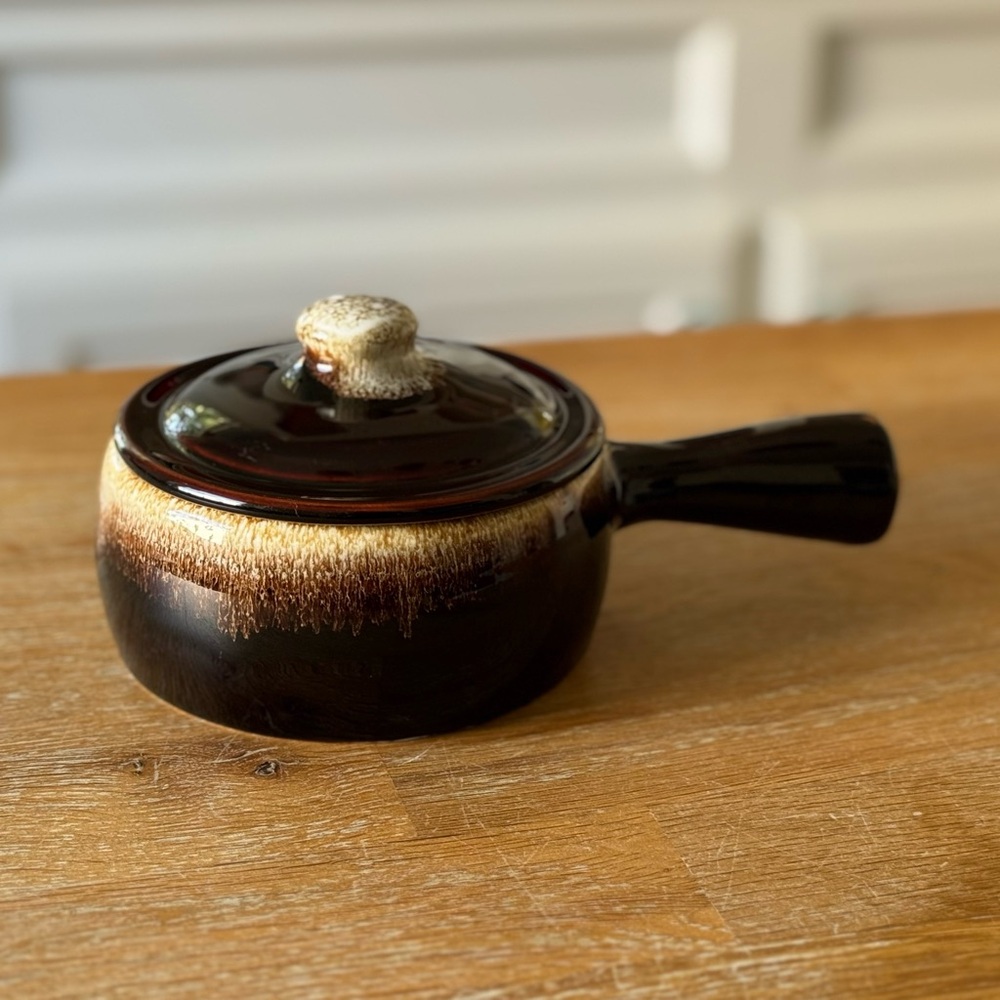 Vintage Pfaltzgraff Brown Drip Glaze Covered Casserole Dish 305